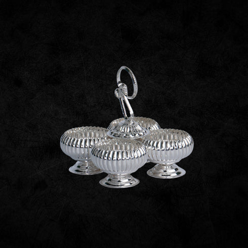 Pure Silver Panchapali Four Bowl Set 50g